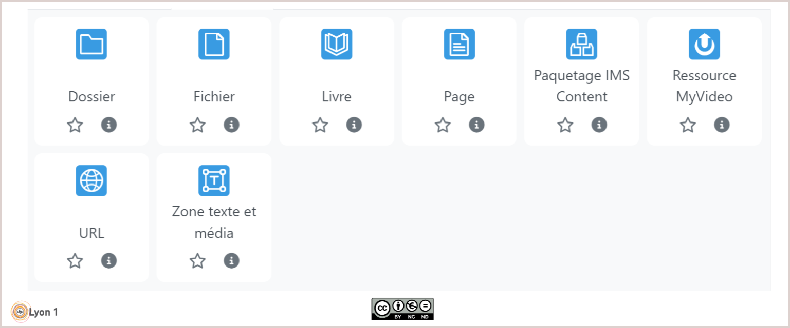 Les pictos des ressources moodle